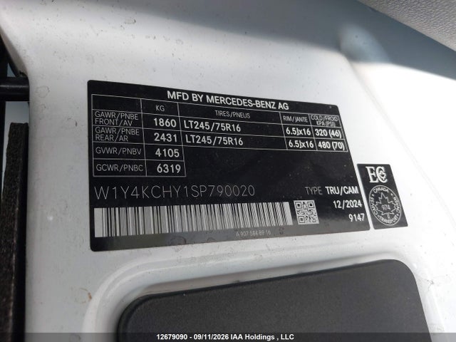 Продажа на аукционе авто 2025 Mercedes-benz Sprinter 2500, vin: W1Y4KCHY1SP790020, номер лота: 12679090