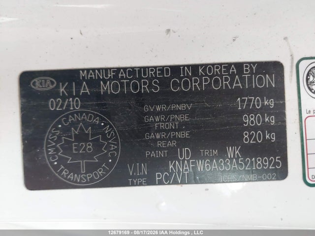 Продаж на аукціоні авто 2010 Kia Forte Sx, vin: KNAFW6A33A5218925, номер лоту: 12679169
