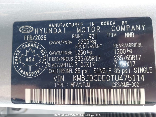 Hyundai Tucson Preferred Awd 2026 KM8JBCDE0TU475114 Image 19