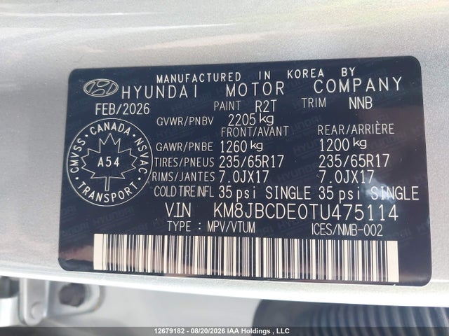 Hyundai Tucson Preferred Awd 2026 KM8JBCDE0TU475114 Image 9