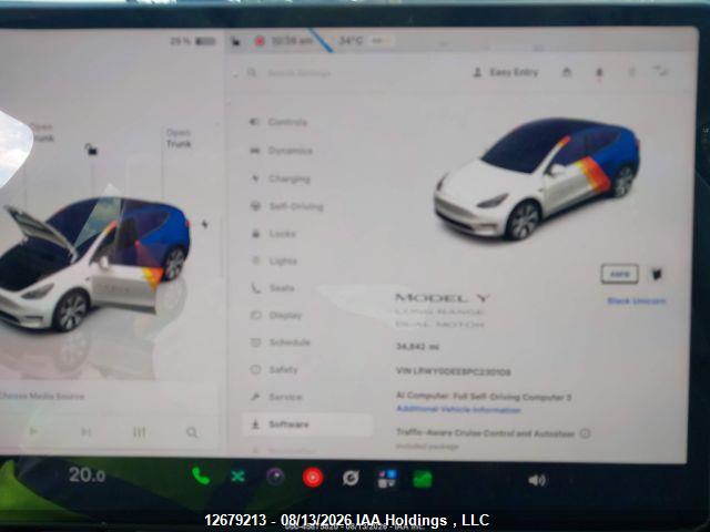 2023 Tesla Model Y Long Range მანქანა იყიდება აუქციონზე, vin: LRWYGDEE8PC230109, აუქციონის ნომერი: 12679213