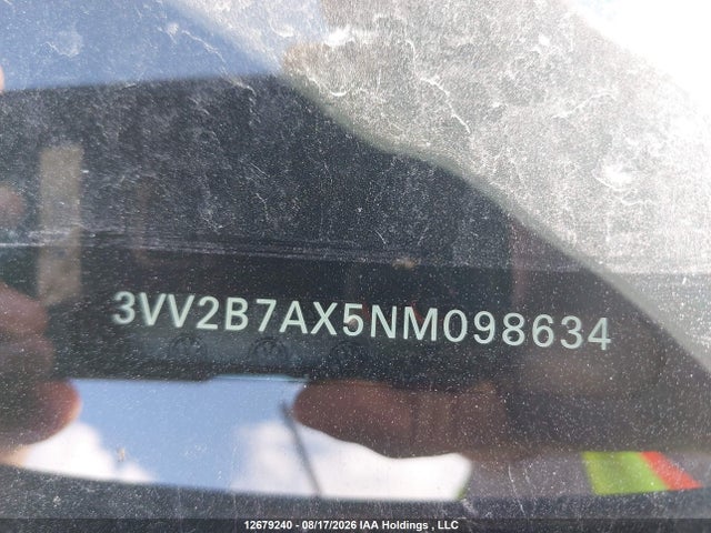 3VV2B7AX5NM098634 Volkswagen TIGUAN SE