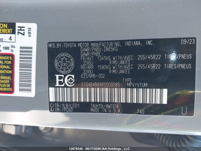 Lexus Tx 500h 2024 5TDABAB6XRS000085 Image 9