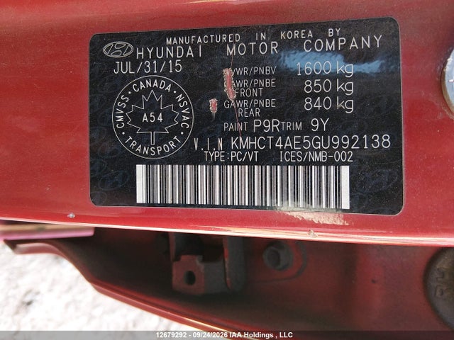 Hyundai ACCENT GL 2016 KMHCT4AE5GU992138 Image 19