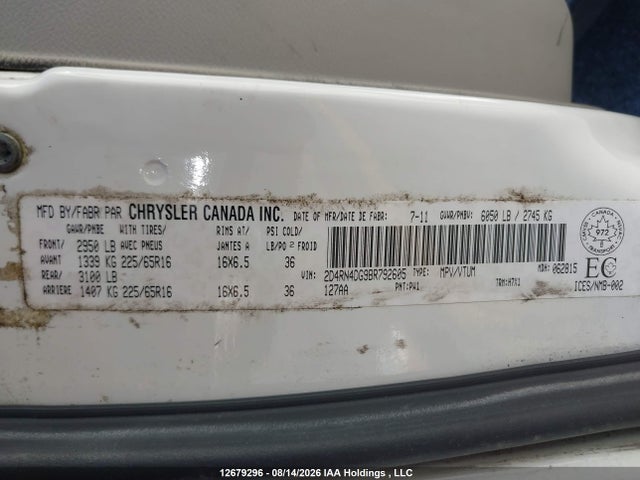 Aukcja sprzedaży 2011 Dodge Grand Caravan Express, vin: 2D4RN4DG9BR792605, numer aukcji: 12679296