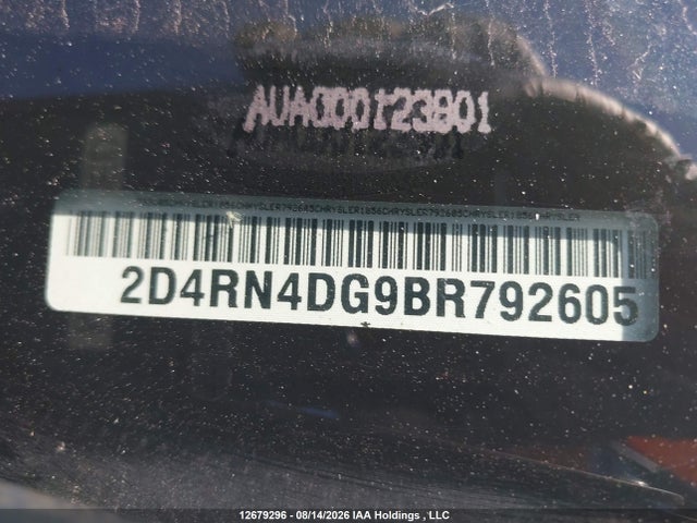 Aukcja sprzedaży 2011 Dodge Grand Caravan Express, vin: 2D4RN4DG9BR792605, numer aukcji: 12679296