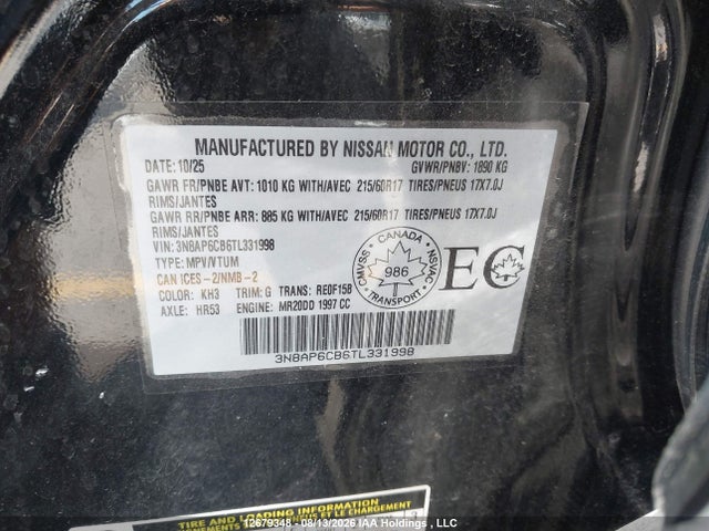 Nissan KICKS SV 2026 3N8AP6CB6TL331998 Image 20