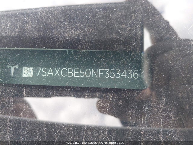Продаж на аукціоні авто 2022 Tesla Model X, vin: 7SAXCBE50NF353436, номер лоту: 12679362