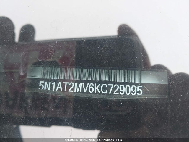 Aukcja sprzedaży 2019 Nissan Rogue S/sl/sv, vin: 5N1AT2MV6KC729095, numer aukcji: 12679364