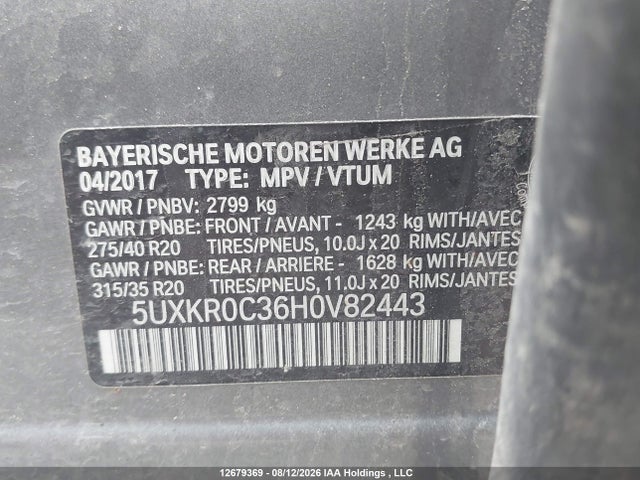 5UXKR0C36H0V82443 BMW X5 Xdrive35i