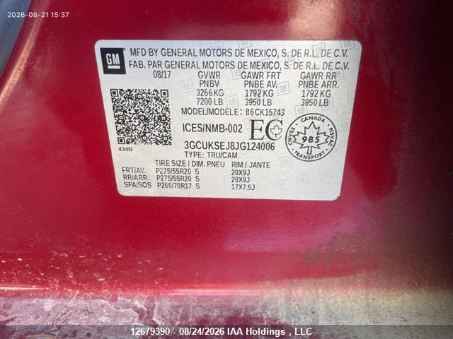 3GCUKSEJ8JG124006 Chevrolet Silverado 1500 1lz