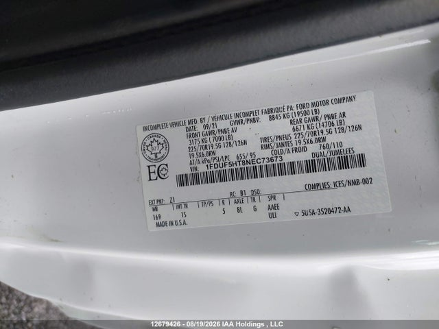 Ford F550 Super Duty 2022 1FDUF5HT8NEC73673 Image 9