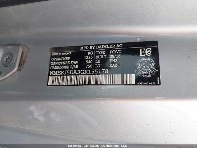 Smart Fortwo Passion/prime/pure 2016 WMEFJ5DA3GK155178 Image 19