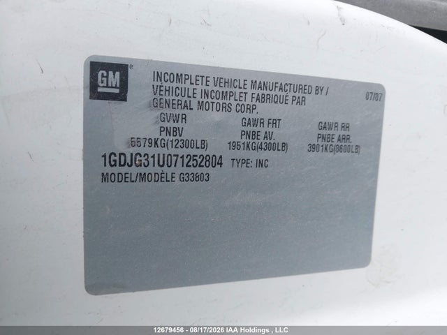 Продаж на аукціоні авто 2008 Chevrolet Express G3500, vin: 1GCHG39K881216074, номер лоту: 12679456