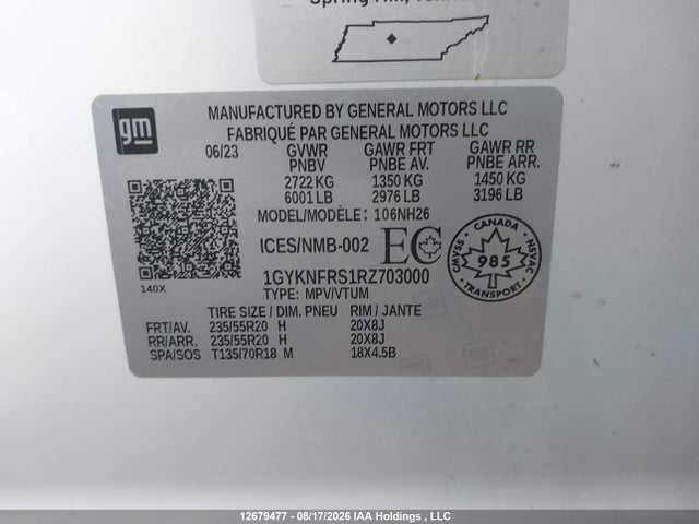 Продажа на аукционе авто 2024 Cadillac Xt5 Premium Luxury, vin: 1GYKNFRS1RZ703000, номер лота: 12679477