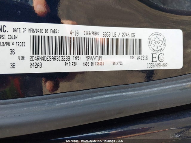 Aukcja sprzedaży 2010 Dodge Grand Caravan Se, vin: 2D4RN4DE9AR313239, numer aukcji: 12679484