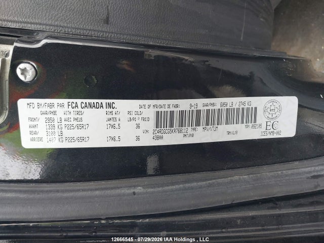 Продажа на аукционе авто 2019 Dodge Grand Caravan 35th Anniversary Edition, vin: 2C4RDGCG5KR768112, номер лота: 12666545