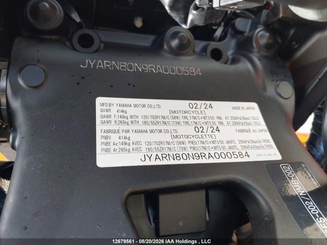 Yamaha XSR900 2024 JYARN80N9RA000584 Image 10