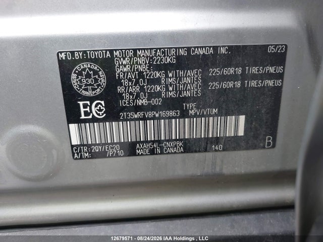 2T35WRFV8PW169863 Toyota Rav4 Hybrid Xse