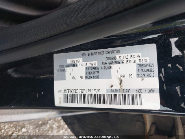 Продаж на аукціоні авто 2012 Mazda Mazda2 Gx, vin: JM1DE1KY3C0138311, номер лоту: 12672666