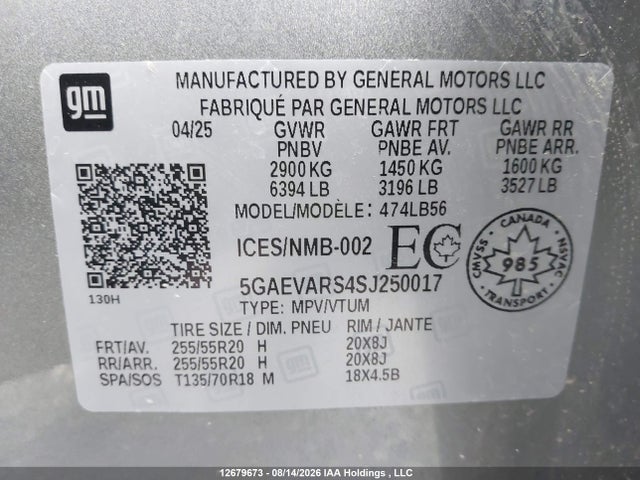 Buick Enclave Preferred 2025 5GAEVARS4SJ250017 Image 9