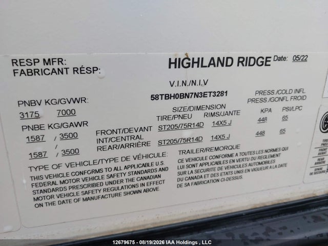 Highland Ridge Rv Open Range M-180bhs 2022 58TBH0BN7N3ET3281 Image 9