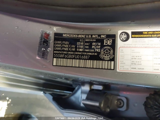 55SWF6GB0FU016887 Mercedes-Benz C-Class