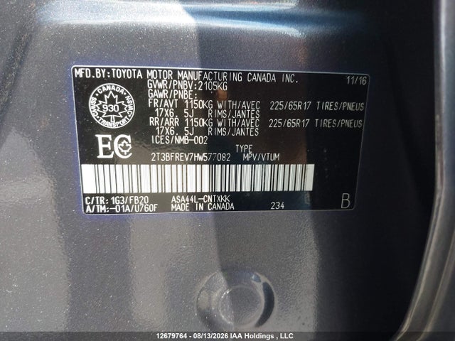 Toyota RAV4 LE 2017 2T3BFREV7HW577082 Image 18