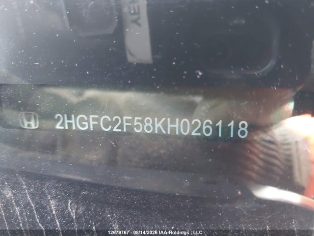 Honda Civic Lx 2019 2HGFC2F58KH026118 Image 20