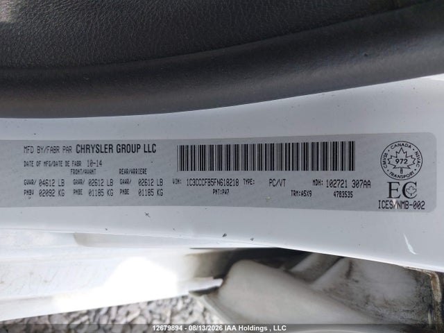 Chrysler 200 LX 2015 1C3CCCFB5FN618218 Image 9