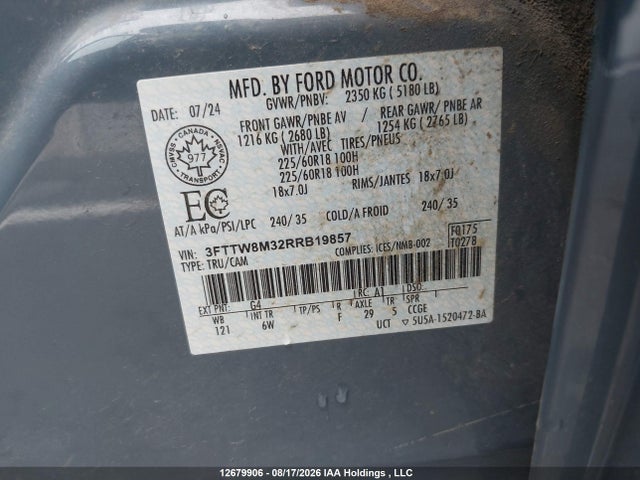 Ford Maverick Lariat 2024 3FTTW8M32RRB19857 Image 20