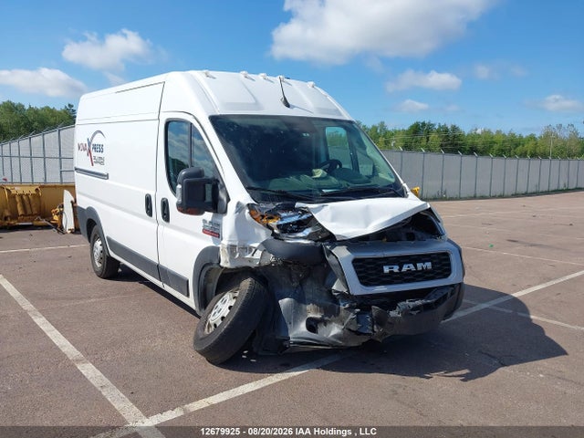 12679925 :رقم المزاد ، 3C6LRVCG1NE116743 vin ، 2022 Ram Promaster 2500 2500 High مزاد بيع