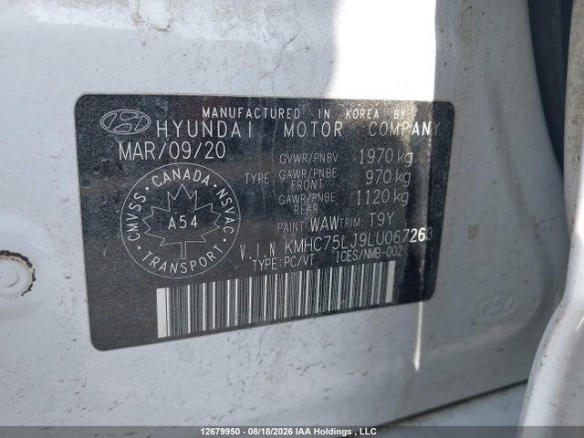 KMHC75LJ9LU067263 Hyundai Ioniq Electric Preferred