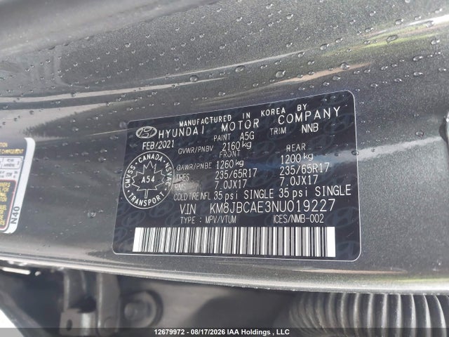 KM8JBCAE3NU019227 Hyundai Tucson Preferred Awd