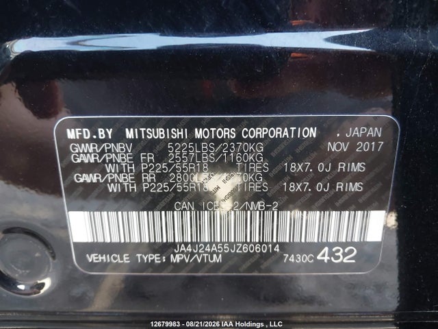 JA4J24A55JZ606014 Mitsubishi Outlander Phev Gt/se