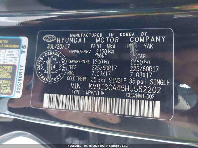 Hyundai Tucson Luxury 2017 KM8J3CA45HU562202 Image 18