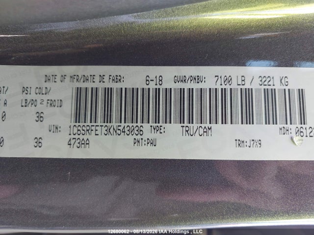 RAM 1500 Rebel 2019 1C6SRFET3KN543036 Image 17