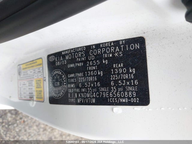 KNDMG4C79E6560889 KIA Sedona Lx/lx Convenience