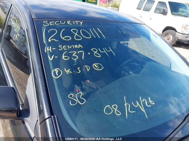 3N1AB7AP2EL637844 Nissan Sentra 1.8 S/1.8 Sl/1.8 Sr/1.8 Sv/s
