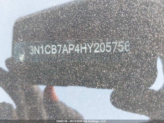 12680136 :رقم المزاد ، 3N1CB7AP4HY205756 vin ، 2017 Nissan Sentra Sr Turbo/nismo مزاد بيع