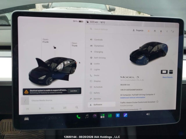 Tesla Model 3 Standard Range/standard Range Plus 2021 5YJ3E1EA9MF090634 Image 7