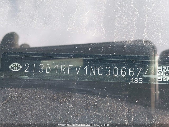 2T3B1RFV1NC306674 Toyota RAV4 LE