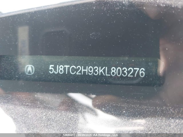 2019 Acura Rdx მანქანა იყიდება აუქციონზე, vin: 5J8TC2H93KL803276, აუქციონის ნომერი: 12680217