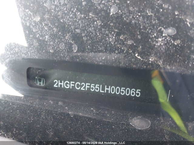 Auction sale of the 2020 Honda Civic Lx, vin: 2HGFC2F55LH005065, lot number: 12680274