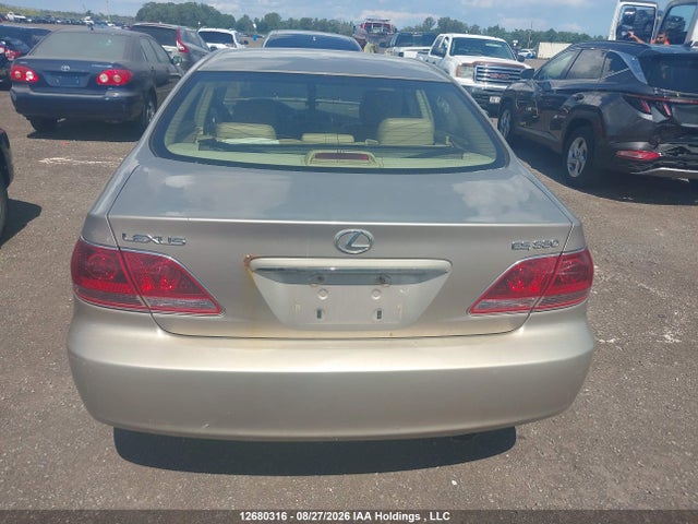 Aukcja sprzedaży 2005 Lexus Es 330, vin: JTHBA30G255105796, numer aukcji: 12680316