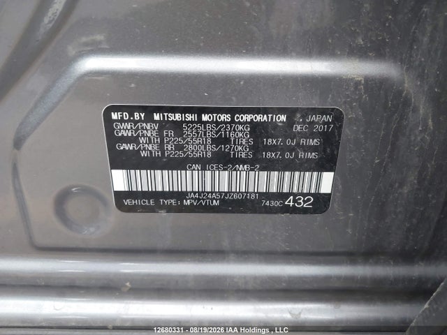 Mitsubishi Outlander Phev Gt/se 2018 JA4J24A57JZ607181 Image 9