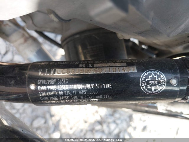 2013 Suzuki Gw250 მანქანა იყიდება აუქციონზე, vin: LC6GJ55F9D1101457, აუქციონის ნომერი: 12680354