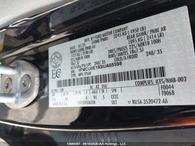 Ford Escape Phev 2025 1FMCU0E19SUA65598 Image 18