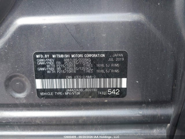 Mitsubishi Outlander 2020 JA4AZ2A36LJ600190 Image 19