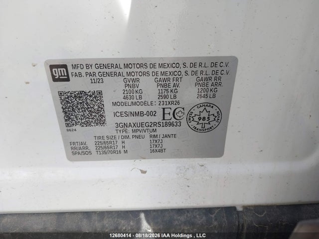 Chevrolet EQUINOX LT 2024 3GNAXUEG2RS189633 Image 19
